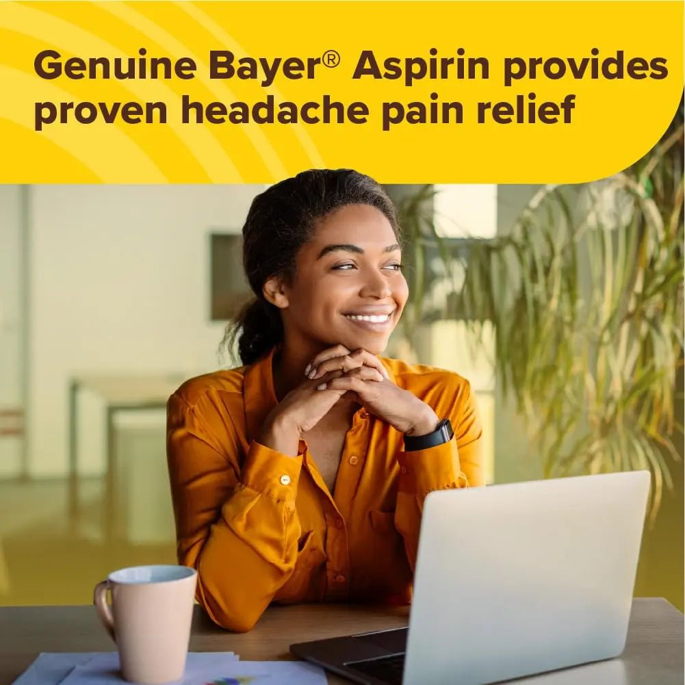 Bayer Genuine Aspirin 325 mg, Coated Tablets for Headache Relief, Multi-Symptom Pain Reliever and Fever Reducer, Pain Relief Tablets for Tooth and Muscle Pain, Backache, 300 Ct - PrimeBioHealth - canada supplements