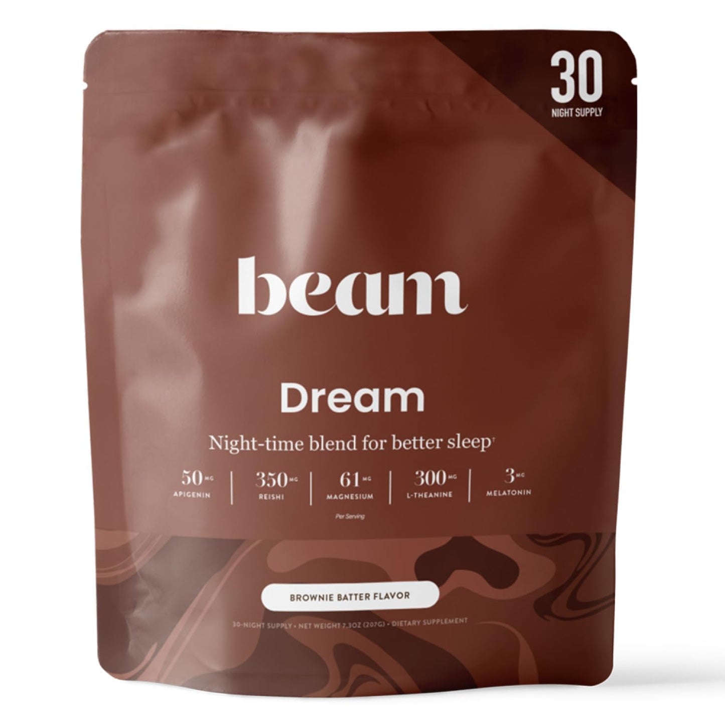 Beam Dream Sleep Powder – Sleep Aid for Adults with Melatonin, Magnesium, L-Theanine, Reishi Mushroom & Apigenin Sleep Supplement, Sleepy Cocoa Bedtime - PrimeBioHealth - canada supplements