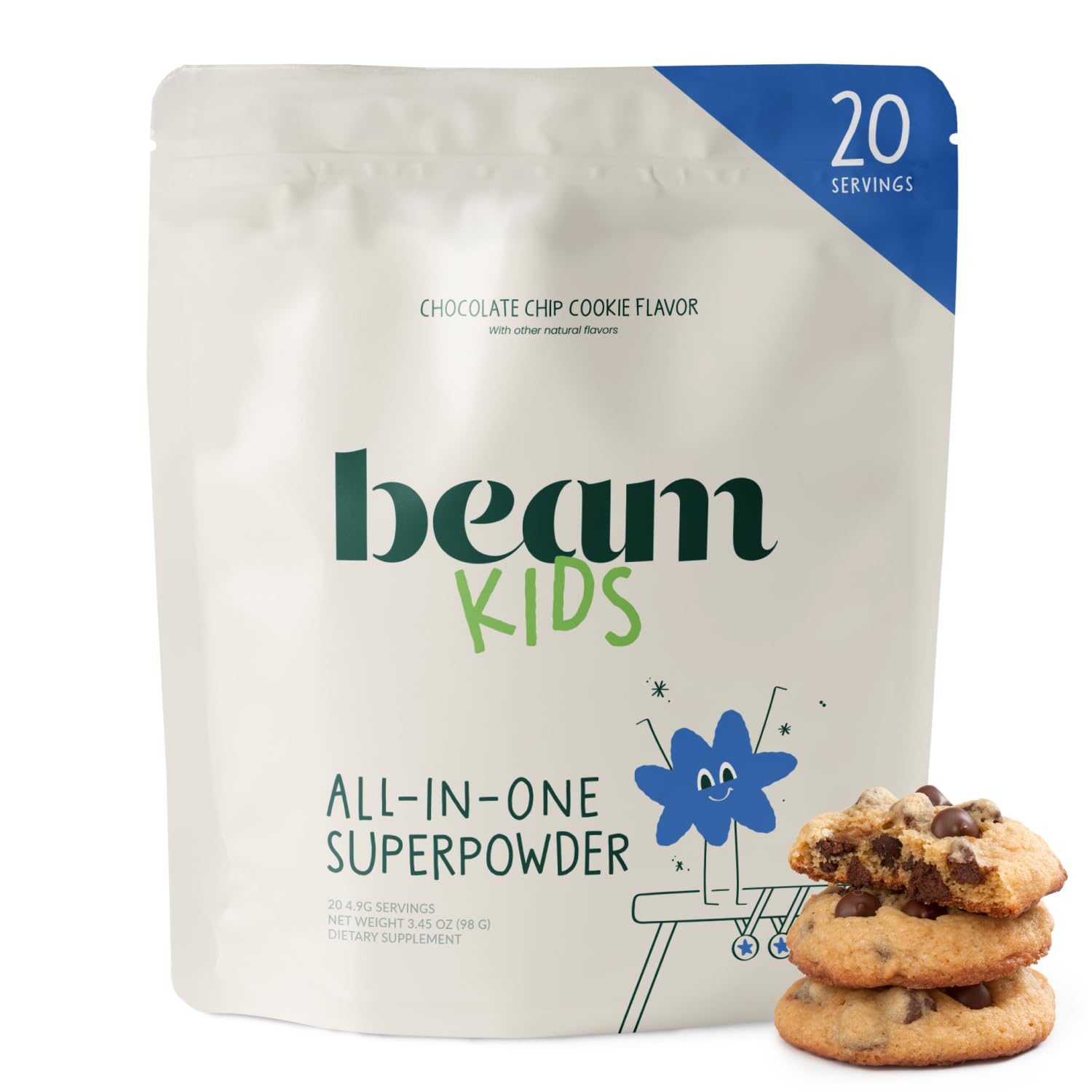 Beam Kids Multivitamin Powder – Kids Vitamins with Greens, Probiotic & Prebiotic, Immune Support for Children & Toddlers, No Artificial Sweeteners, For Picky Eaters, - PrimeBioHealth - canada supplements