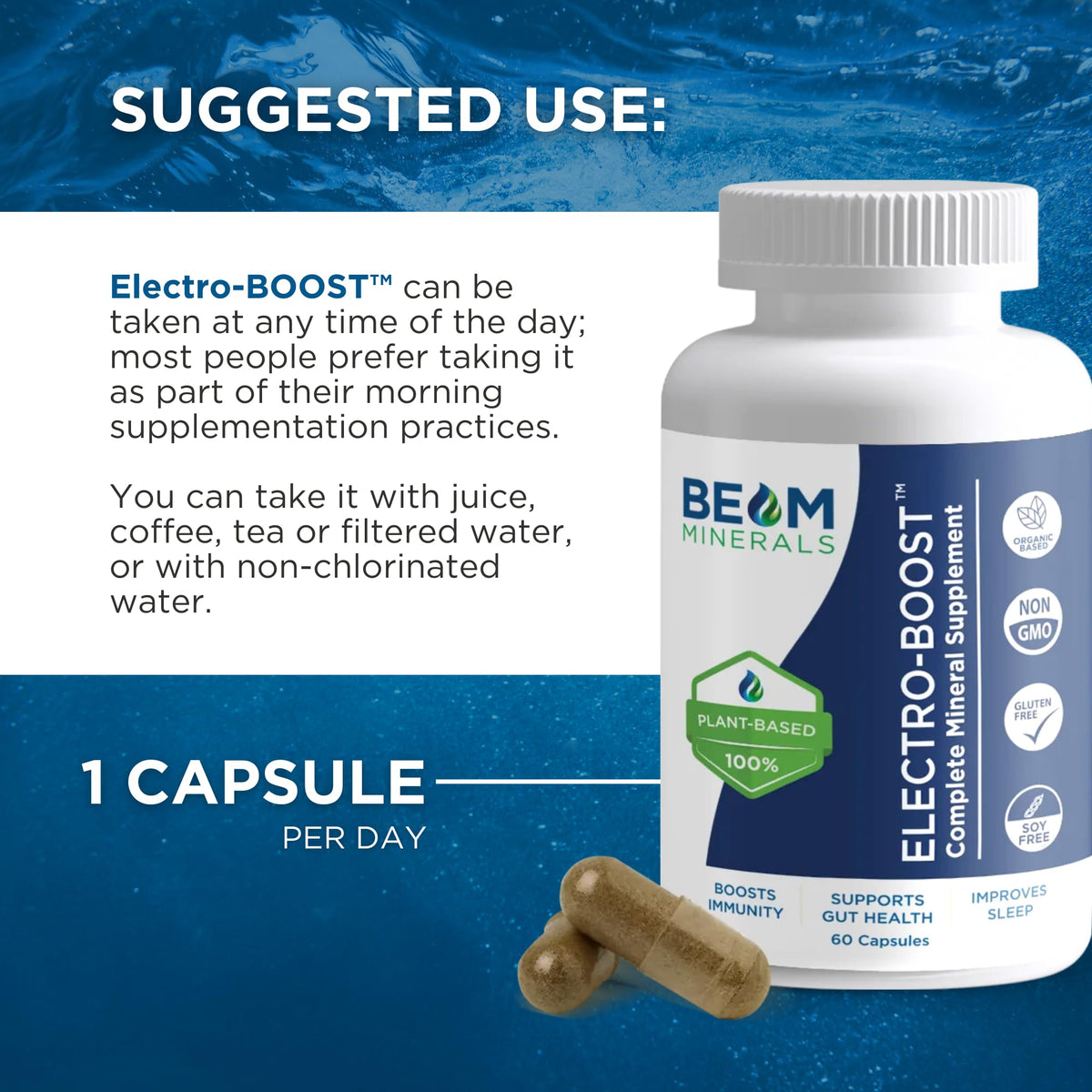 Beam Minerals Complete Multi-Mineral Capsules | Electro-Boost Plant-Based Electrolytes and Micronutrients for Men and Women | Help to Boost Immunity, Support Gut Health - PrimeBioHealth - canada supplements