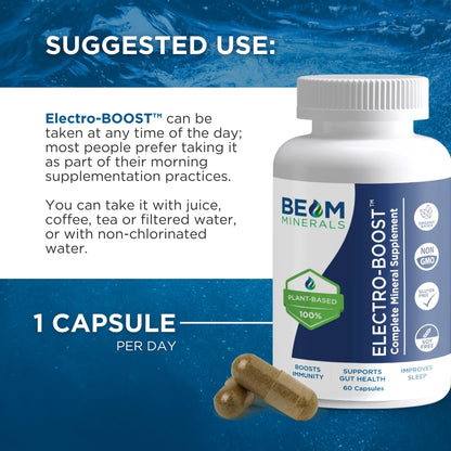 Beam Minerals Complete Multi-Mineral Capsules | Electro-Boost Plant-Based Electrolytes and Micronutrients for Men and Women | Help to Boost Immunity, Support Gut Health - PrimeBioHealth - canada supplements