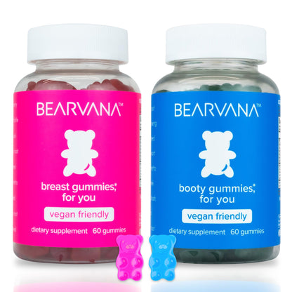 BEARVANA Top & Peach Support Combo Pack Multivitamin Gummies for Women | Includes Herbal Extracts & Essential Vitamins - PrimeBioHealth - canada supplements