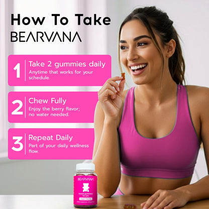 BEARVANA Top Support Women’s Multivitamin Gummies | Herbal & Vitamin Gummy Supplement for Daily Wellness | Berry Flavor | 60 Gummies - PrimeBioHealth - canada supplements