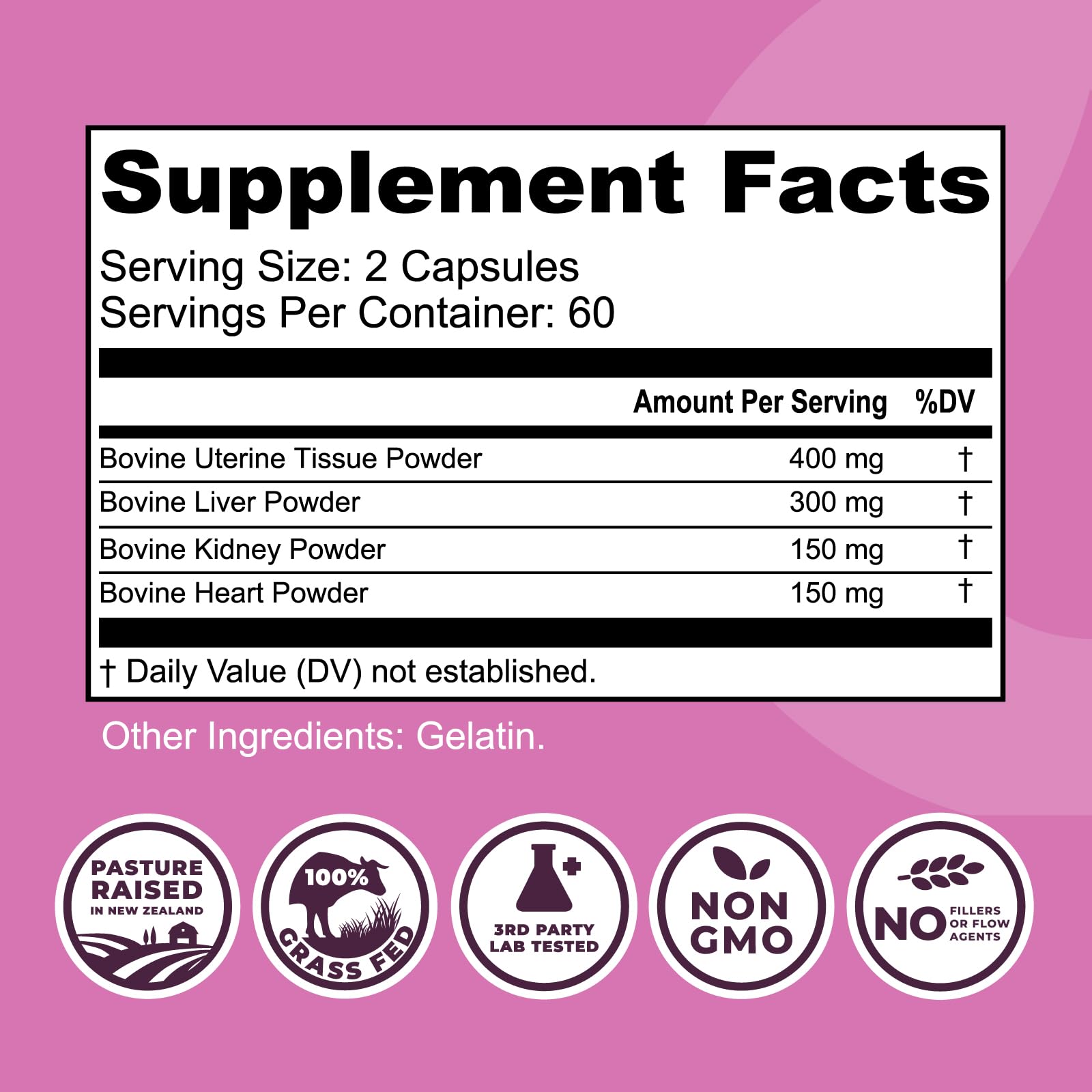 Beef Organ Supplement for Women - Beef Liver, Kidney, Heart and Uterus Tissue, Supports Women's Overall Energy and Health - Pasture Raised in New Zealand - PrimeBioHealth - canada supplements
