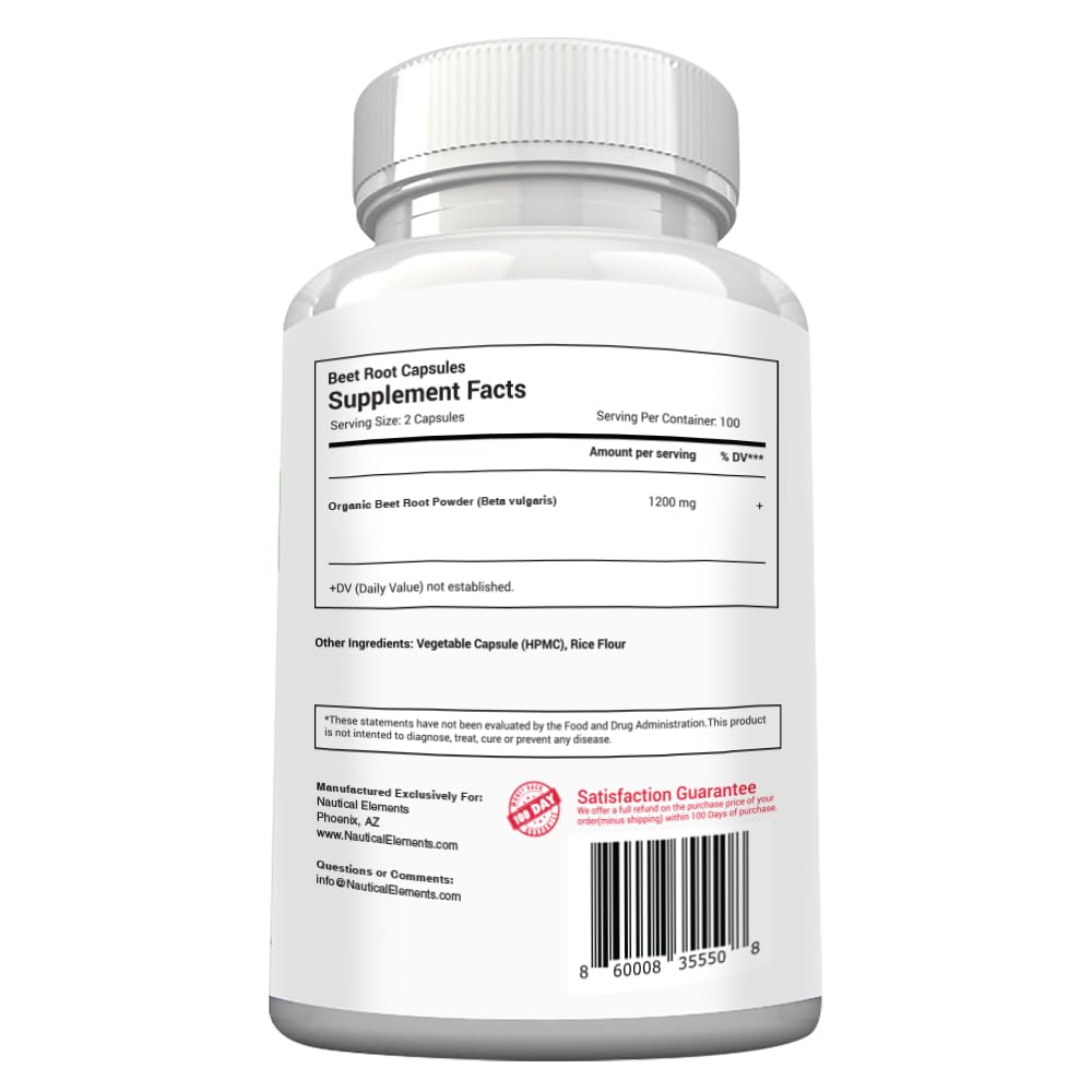 Beet Root Capsules - 1200mg Per Serving - 200 Beet Root Powder Capsules - Beetroot Powder Supports Blood Pressure, Athletic Performance, Digestive - PrimeBioHealth - canada supplements
