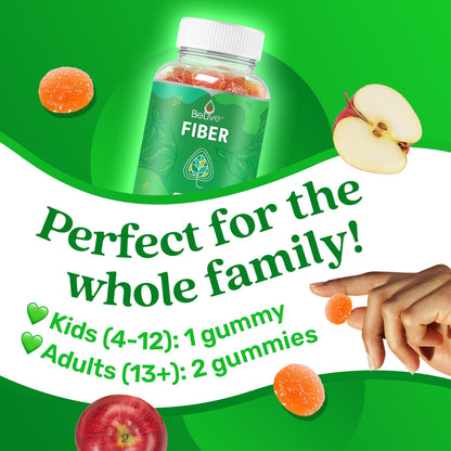 BeLive Fiber Gummies - Sugar Free Prebiotic Digestive Health and Regularity Supplement - Chicory Root & Inulin - PrimeBioHealth - canada supplements
