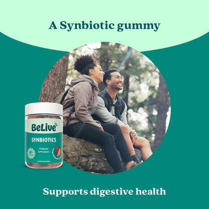 BeLive Synbiotics - Probiotic & Prebiotic Fiber Gummies – High Strength Inulin (3g), Dietary Fiber Supplement, Digestive Support for Kids & Adults - PrimeBioHealth - canada supplements