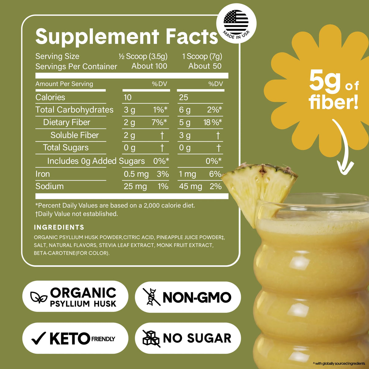 Bellway Super Fiber Powder + Fruit, Sugar Free Organic Psyllium Husk Powder Fiber Supplement for Regularity, Bloating Relief & Digestive Health, Plant-Based, - PrimeBioHealth - canada supplements