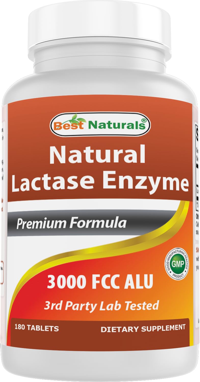 Best Naturals Fast Acting Lactase Enzyme Tablet, 3000 Fcc Alu, 180 Count - PrimeBioHealth - canada supplements