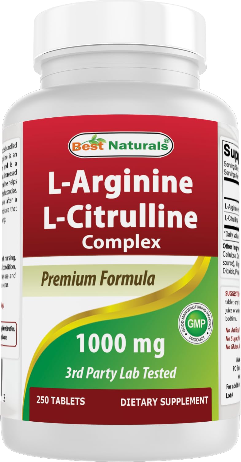 Best Naturals L-Arginine L-Citruline Complex Tablets, 250 Count - PrimeBioHealth - canada supplements