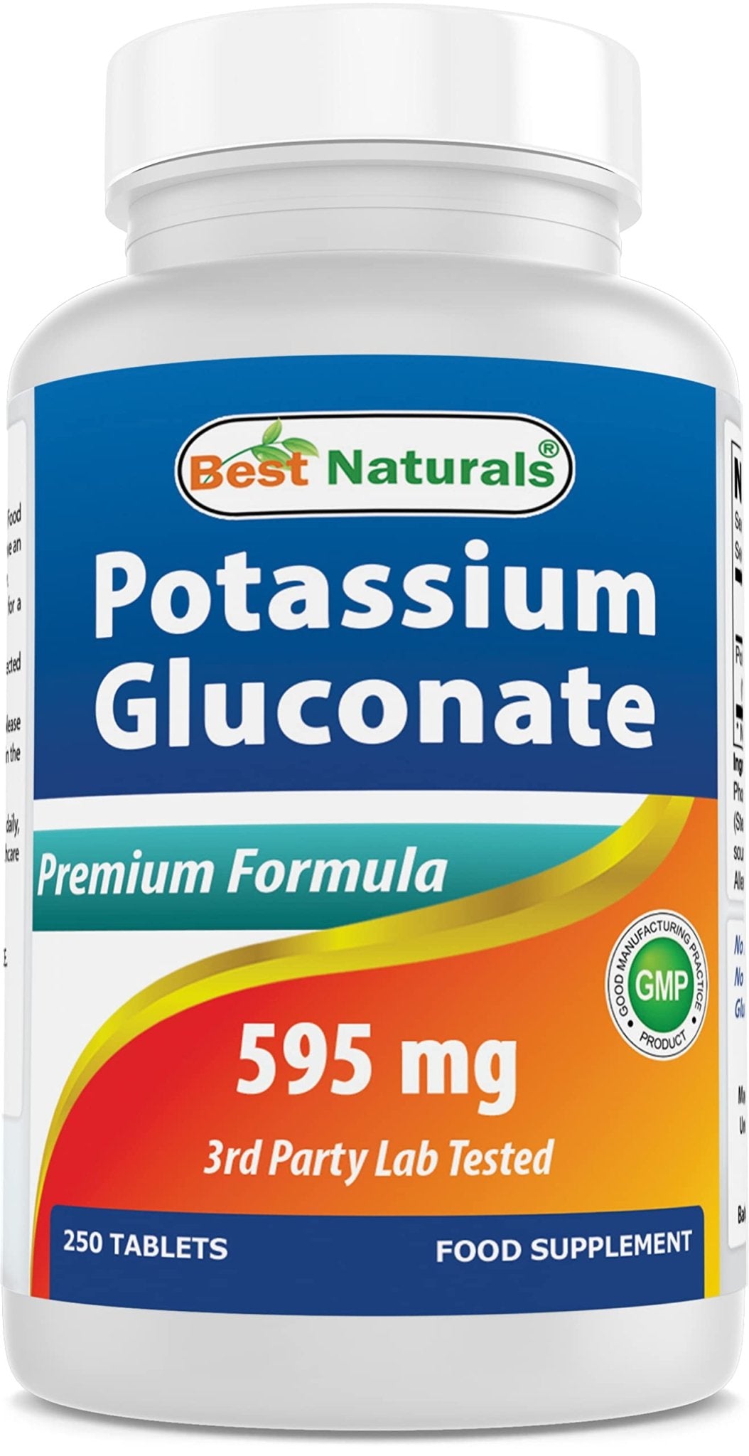 Best Naturals Potassium Gluconate Supplement 595 Mg Tablet, 250Count - PrimeBioHealth - canada supplements