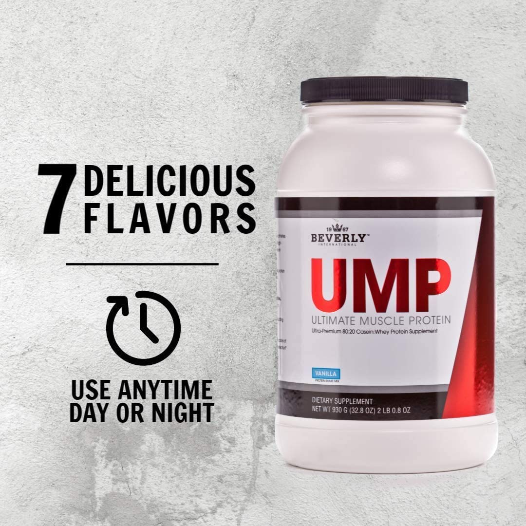 Beverly International UMP Protein Powder, Chocolate. Unique Whey-Casein Ratio Builds Lean Muscle. Easy to Digest. No Bloat. (32.8 oz) 2lb .8 oz - PrimeBioHealth - canada supplements