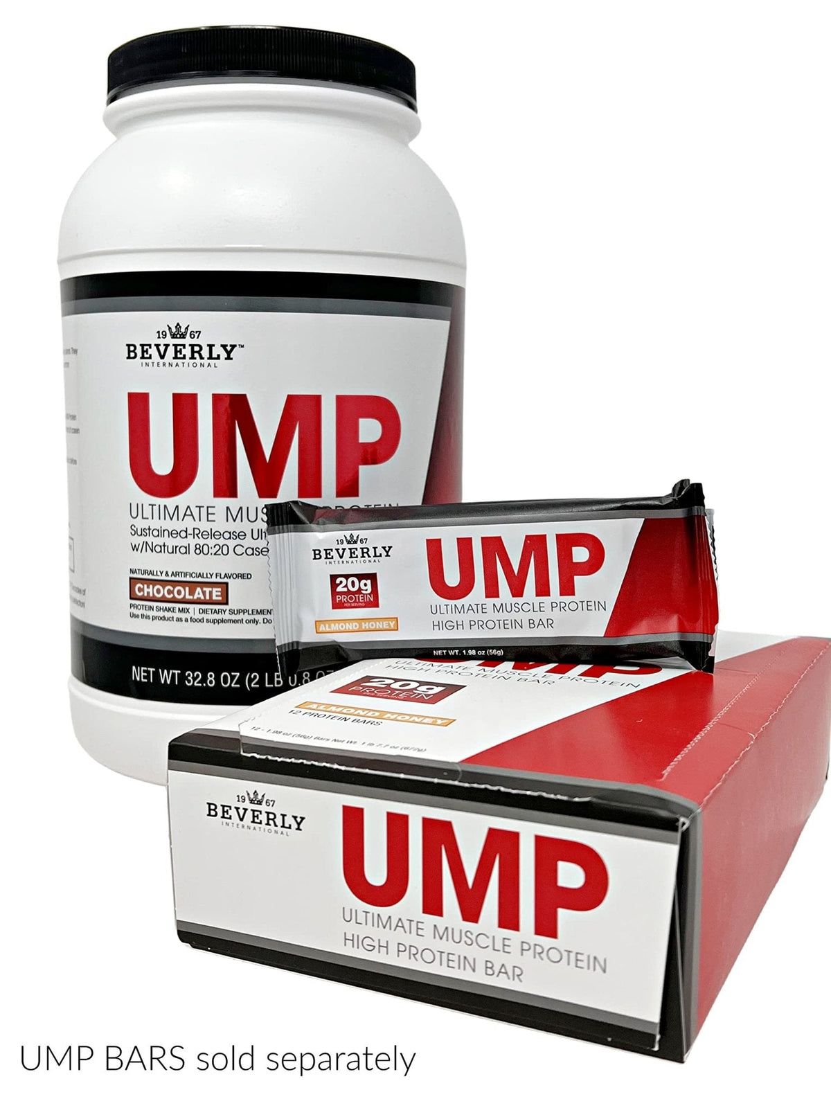 Beverly International UMP Protein Powder, Chocolate. Unique Whey-Casein Ratio Builds Lean Muscle. Easy to Digest. No Bloat. (32.8 oz) 2lb .8 oz - PrimeBioHealth - canada supplements