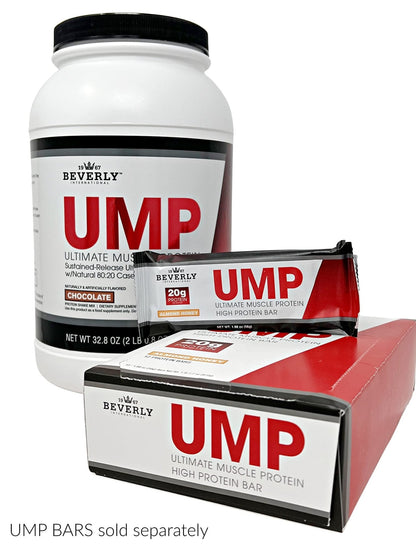 Beverly International UMP Protein Powder, Chocolate. Unique Whey-Casein Ratio Builds Lean Muscle. Easy to Digest. No Bloat. (32.8 oz) 2lb .8 oz - PrimeBioHealth - canada supplements