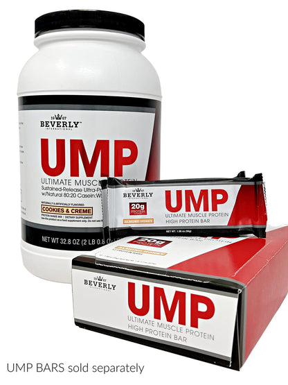 Beverly International UMP Protein Powder, Cookies & Cream. Unique Whey-Casein Ratio Builds Lean Muscle. Easy to Digest. No Bloat. (32.8 oz) 2lb .8 oz - PrimeBioHealth - canada supplements