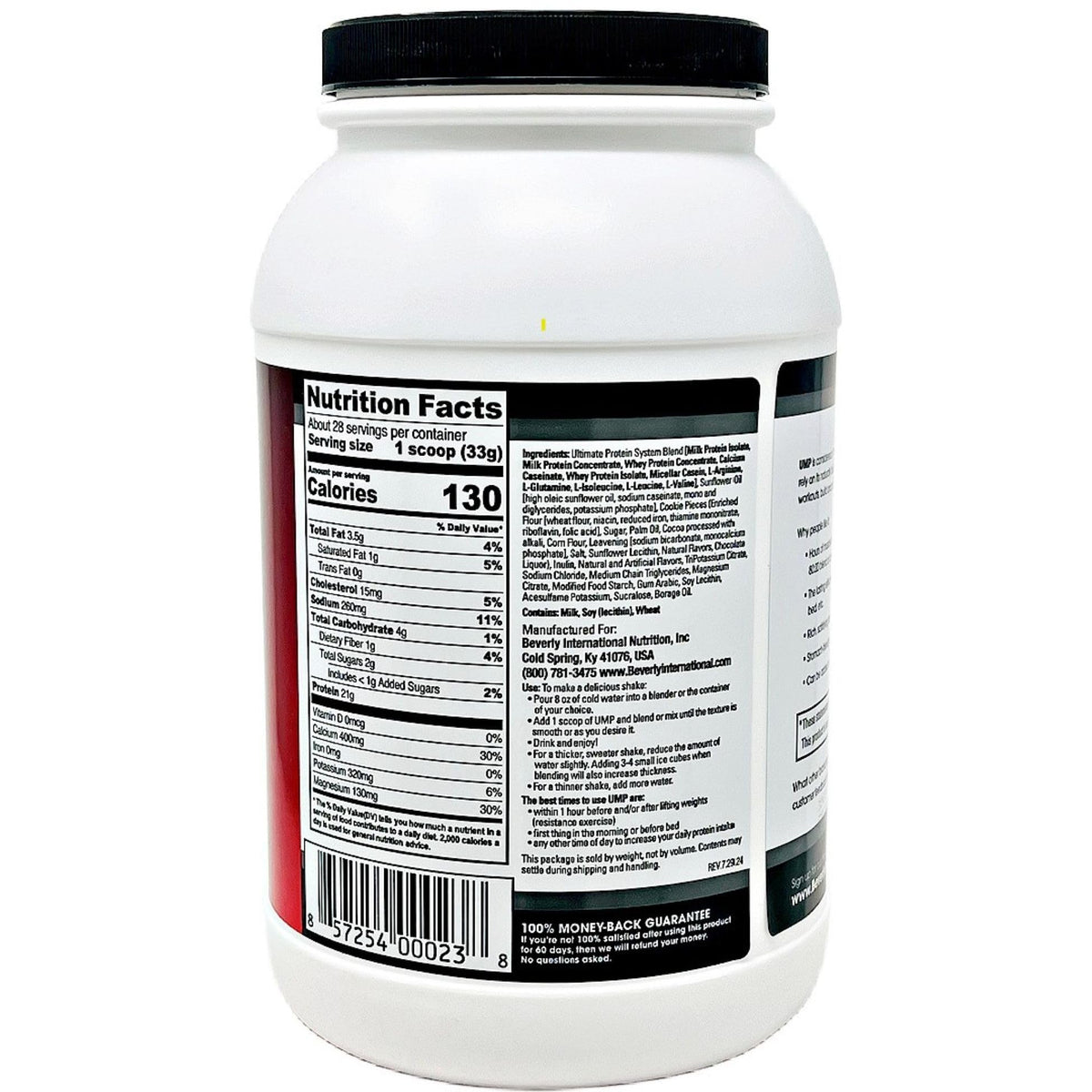 Beverly International UMP Protein Powder, Cookies & Cream. Unique Whey-Casein Ratio Builds Lean Muscle. Easy to Digest. No Bloat. (32.8 oz) 2lb .8 oz - PrimeBioHealth - canada supplements