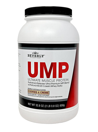 Beverly International UMP Protein Powder, Cookies & Cream. Unique Whey-Casein Ratio Builds Lean Muscle. Easy to Digest. No Bloat. (32.8 oz) 2lb .8 oz - PrimeBioHealth - canada supplements