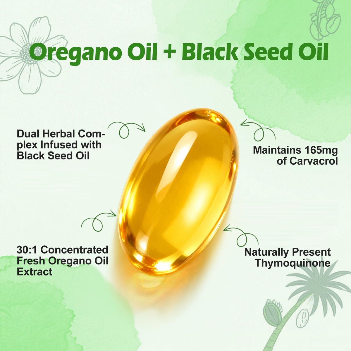 BEWORD Oil of Oregano with Black Seed Oil, 280 Softgels, 9000mg Per Serving – 2-in-1 Oregano Supplement for Immune Health with High Carvacrol & Thymoquinone | Plant-Based, Non-GMO - PrimeBioHealth - canada supplements