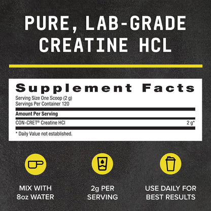 BEYOND RAW Science-Backed Creatine HCl Powder, Lab Grade, for Muscle Strength and Growth, Energy Production, Athletic Performance, Cognitive Support, - PrimeBioHealth - canada supplements
