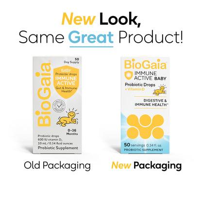 BioGaia Immune Active Baby Probiotic Drops + Vitamin D | for Babies & Toddlers 0-36 Months | Supports Digestive & Immune Health - PrimeBioHealth - canada supplements