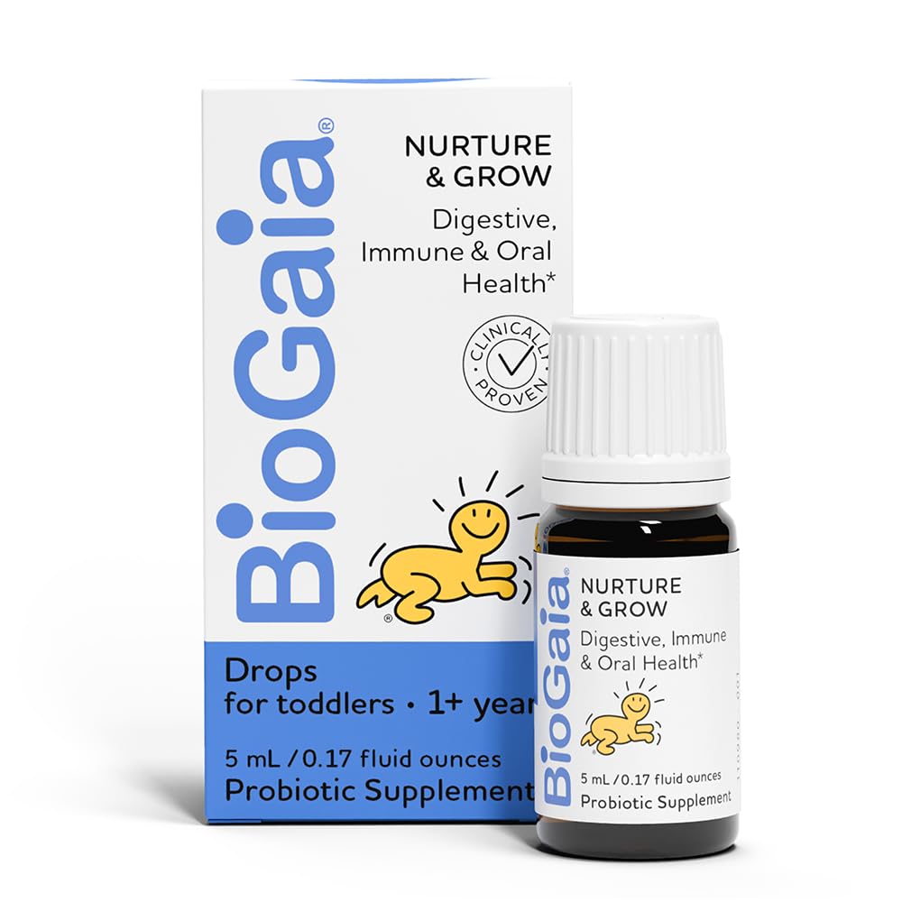 BioGaia Nurture & Grow for Toddlers | Ages 1+ | Liquid Probiotic | Allergen-Free | Triple-Benefit Probiotic for Kids | Digestive Health - PrimeBioHealth - canada supplements