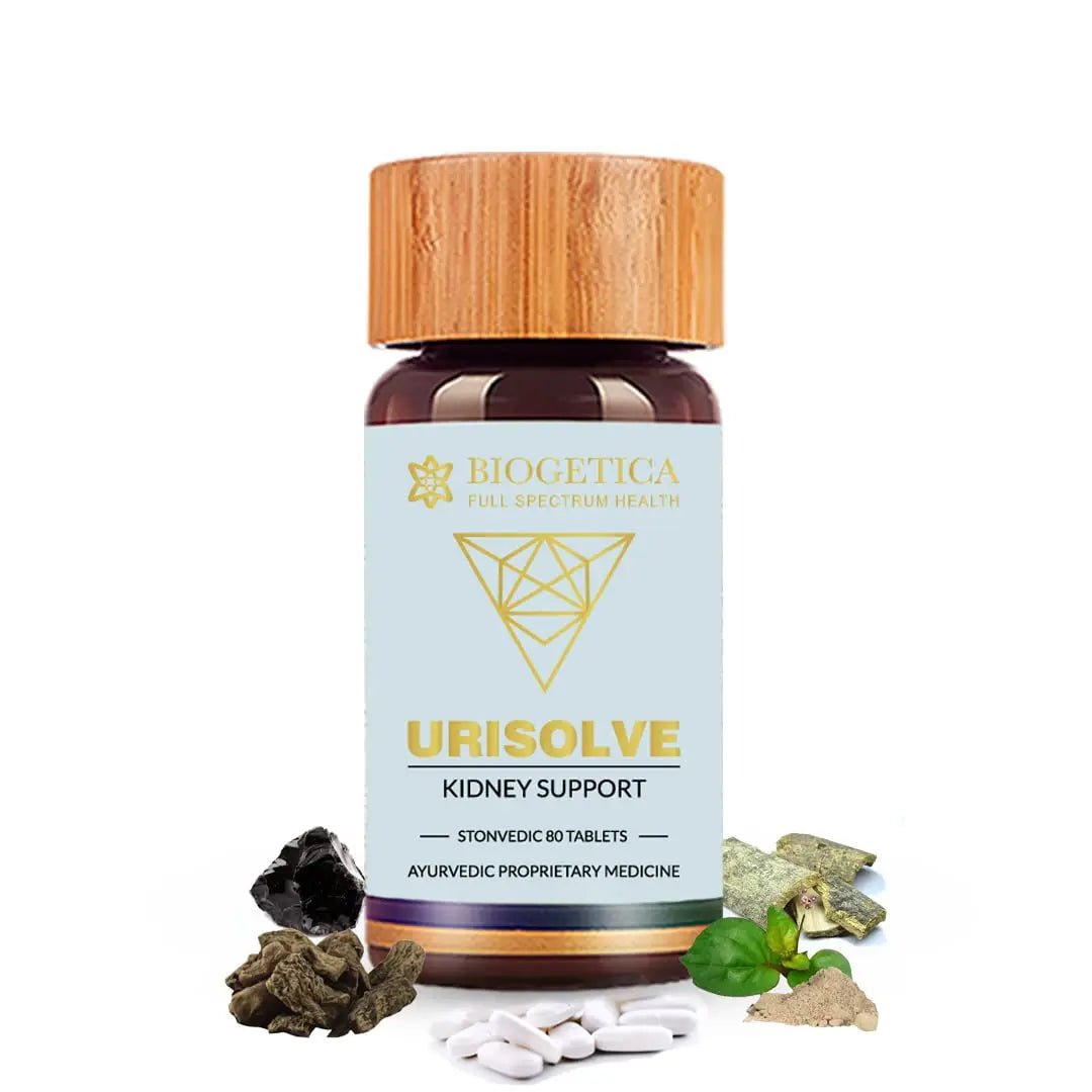 Biogetica Urisolve Kidney Care Herbal Supplement with Asparagus Racemosus & Terminalia Chebula for Optimal Urinary System Support - Non-GMO - 100% Vegan Ayurveda Supplement - 80 Tablets - PrimeBioHealth - canada supplements
