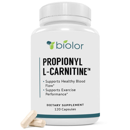 Biolor High Absorption Propionyl-L-Carnitine (PLCAR) No Artificial Fillers - Effective Propionyl L Carnitine HCL Supplement to Support Blood Circulation - 120 Capsules - PrimeBioHealth - canada supplements