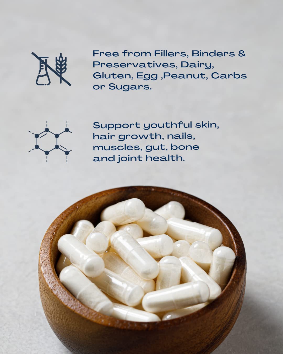 BioOptimal Collagen Peptides Capsules - Grass-Fed, Pasture-Raised Hydrolyzed Protein S]n-GMO, Zero Sugar Daily Pills for Men & Women (180 Capsules) - PrimeBioHealth - canada supplements