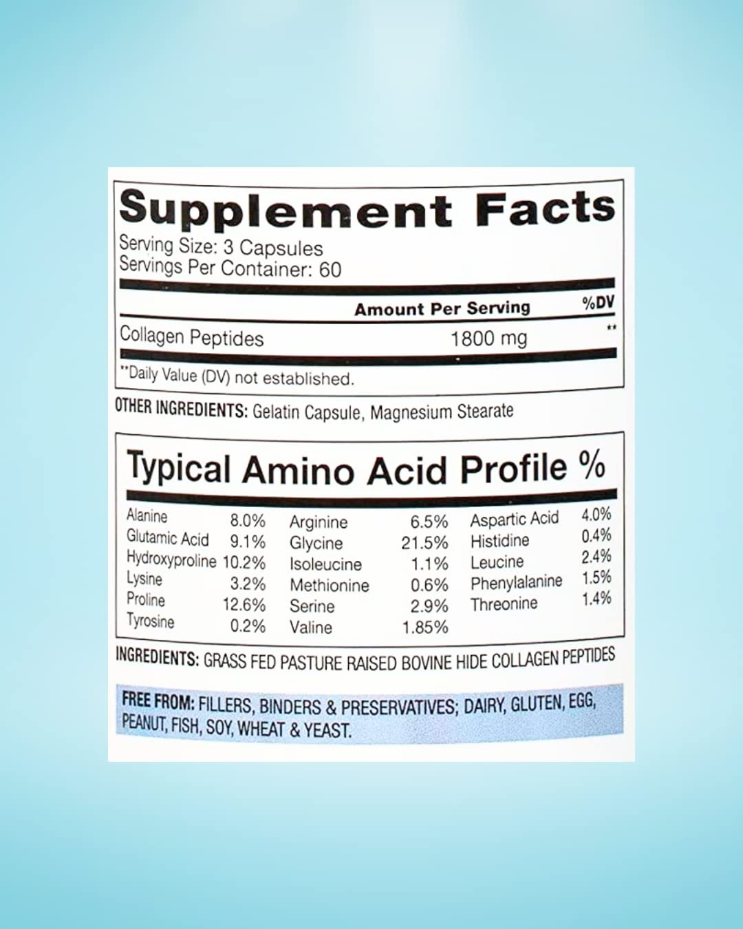 BioOptimal Collagen Peptides Capsules - Grass-Fed, Pasture-Raised Hydrolyzed Protein S]n-GMO, Zero Sugar Daily Pills for Men & Women (180 Capsules) - PrimeBioHealth - canada supplements