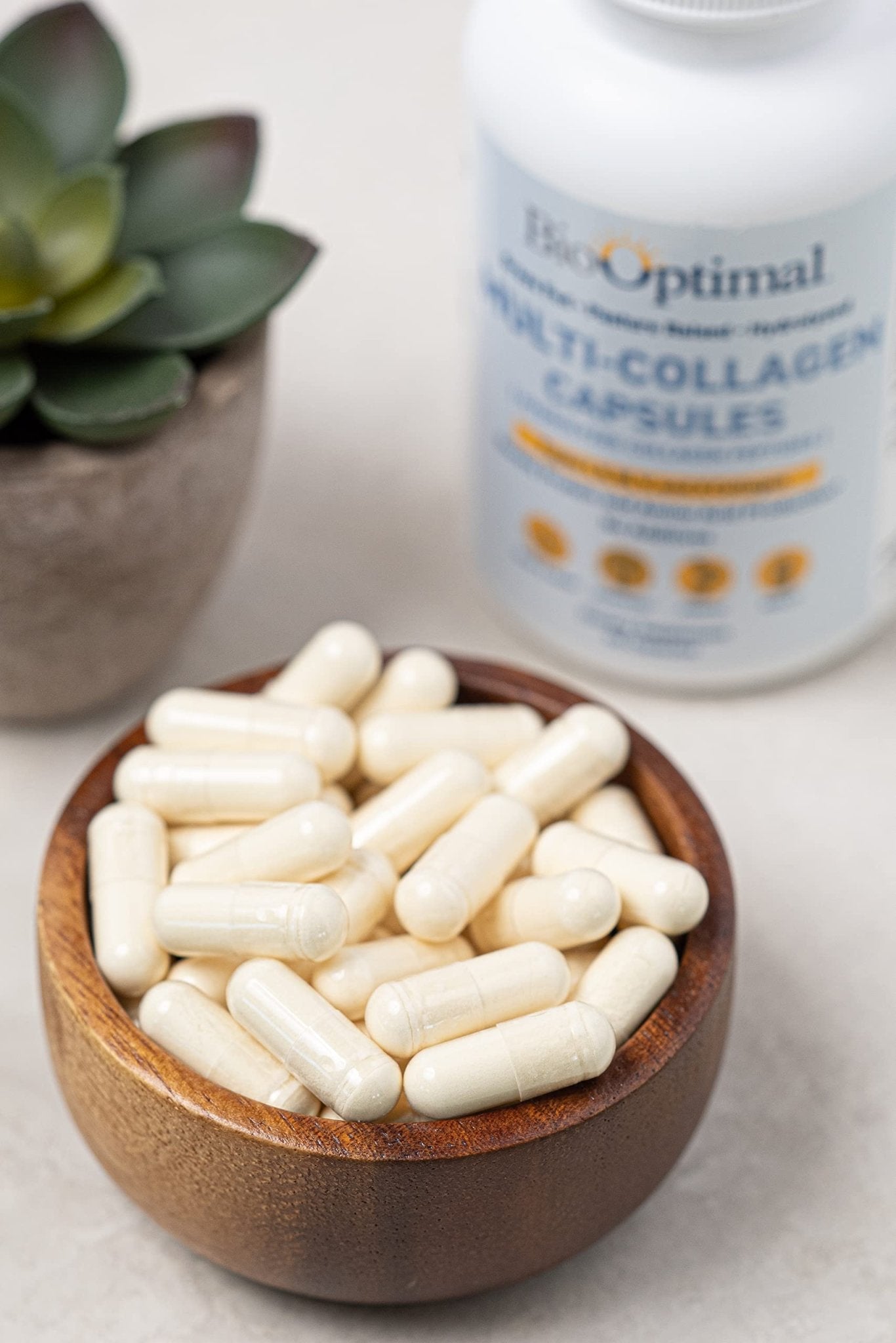 BioOptimal Multi-Collagen Supplement Capsules, Types I, II, III, V, & X Collagen, 90 Capsules - PrimeBioHealth - canada supplements