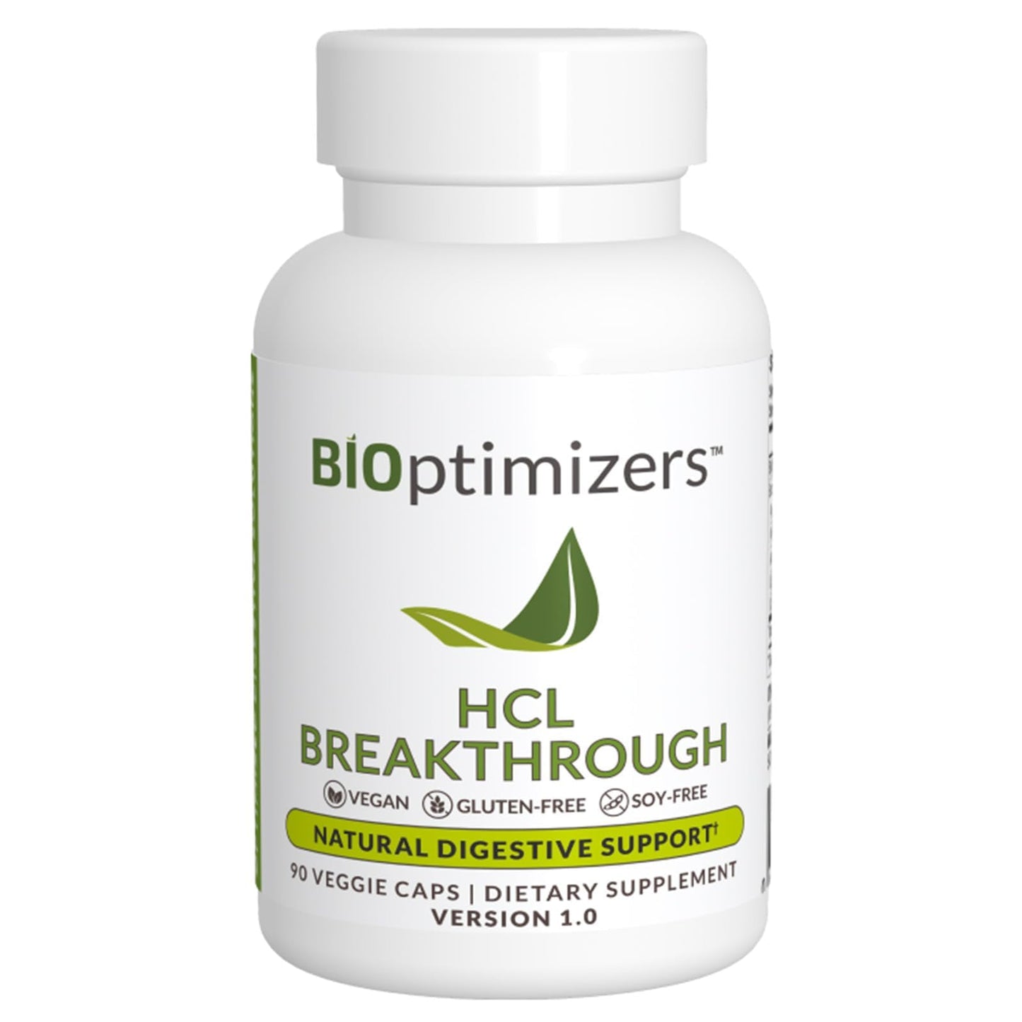 BIOptimizers HCL Breakthrough - Betaine Hydrochloride Enzymes Supplement - Assists with Protein Breakdown and Absorption - Helps Gas and Heartburn Relief - PrimeBioHealth - canada supplements