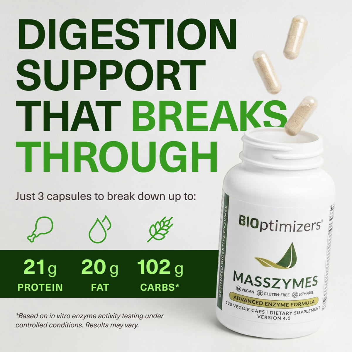 BIOptimizers MassZymes - Complete Digestive Enzymes Supplement for Gut Health - Bloating Relief for Men and Women - PrimeBioHealth - canada supplements