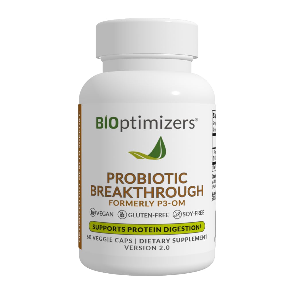 BIOptimizers Probiotic Breakthrough – Lactobacillus Plantarum OM Probiotics & Prebiotics Health Supplement for Gut, Digestive & Immune Support Probiotics - PrimeBioHealth - canada supplements
