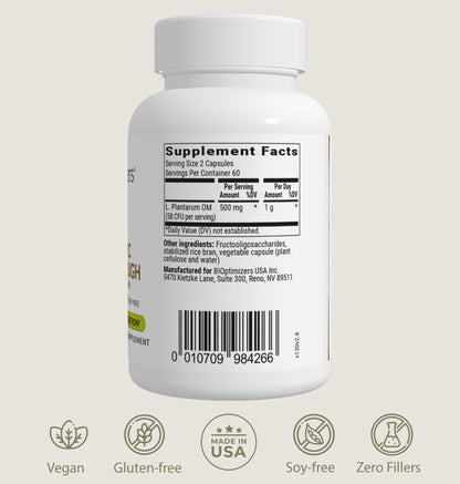 BIOptimizers Probiotic Breakthrough – Lactobacillus Plantarum OM Probiotics & Prebiotics Health Supplement for Gut, Digestive & Immune Support Probiotics - PrimeBioHealth - canada supplements