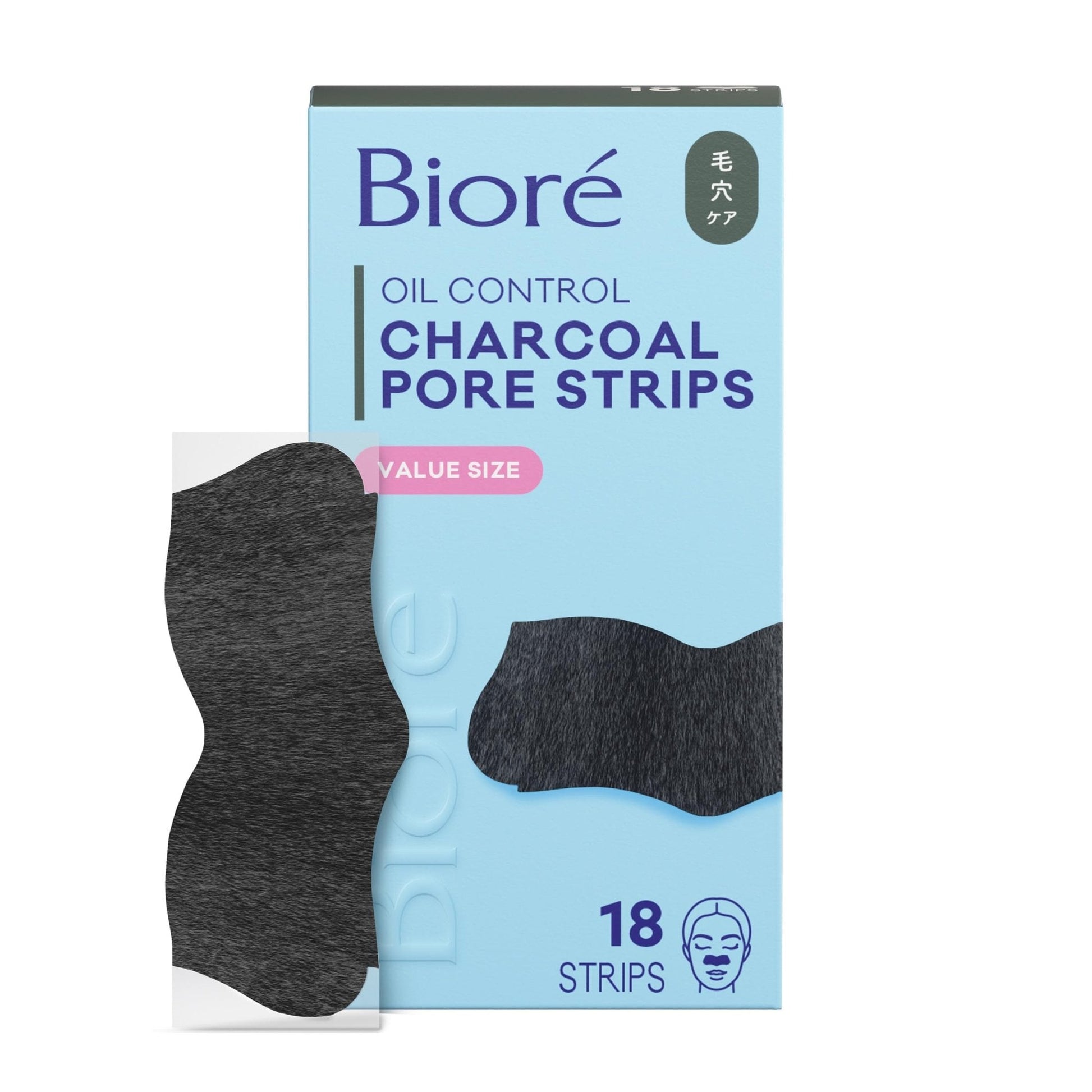 Biore Charcoal, Deep Cleansing Pore Strips, Nose Strips for Blackhead Removal on Oily Skin - PrimeBioHealth - canada supplements