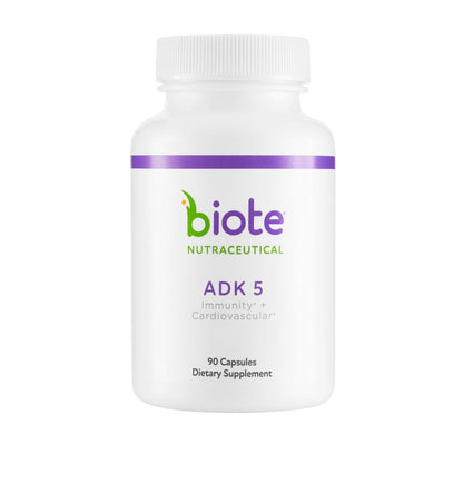 Biote Nutraceuticals - ADK 5 - Immunity + Cardiovascular (90 Capsules) - PrimeBioHealth - canada supplements