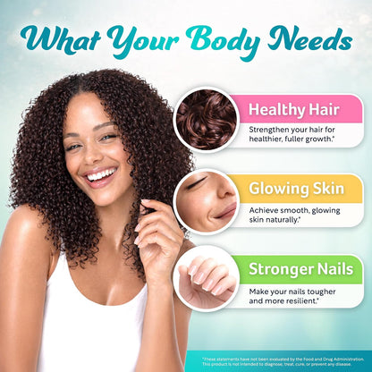 Biotin and Collagen supplements Hair Skin & Nails Vitamin for women and men - PrimeBioHealth - canada supplements