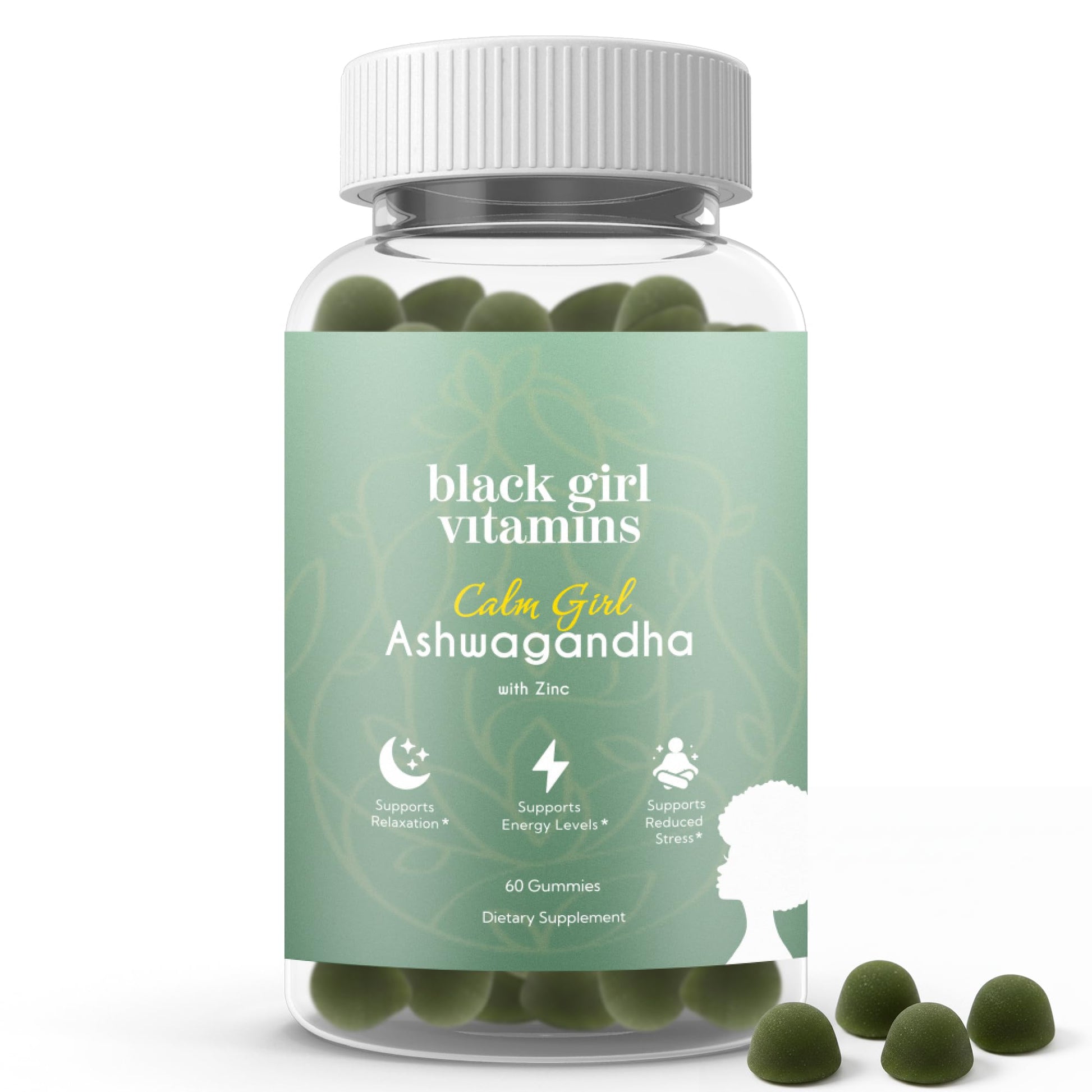 Black Girl Vitamins Calm Girl Ashwagandha + Zinc Gummies Stress Support, Promotes Relaxation & Mental Clarity, Supports Sleep & Immune Health - PrimeBioHealth - canada supplements