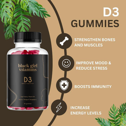 Black Girl Vitamins Look Good Feel Good Bundle – Hair Skin & Nails, Vitamin D3 2000IU & Once a Day Multivitamin - Women's Supplement Bundle - PrimeBioHealth - canada supplements