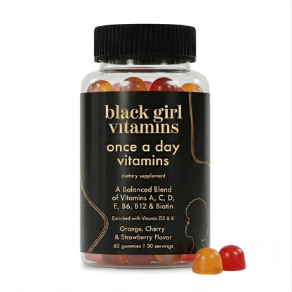 Black Girl Vitamins Once a Day - Womens Multivitamin Gummy - Vitamin A, B, C, E and Zinc. Multivitamin for Women, Immune Support. Vegan - PrimeBioHealth - canada supplements