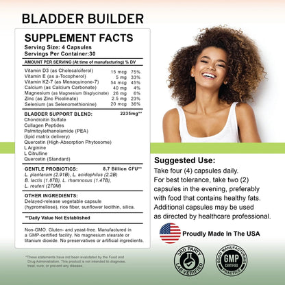 BLADDER BUILDER - Bladder Health Supplement for Bladder Support & Bladder Discomfort – Supports Bladder Lining – 120 Capsules – Made in USA** - PrimeBioHealth - canada supplements