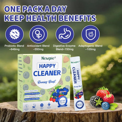 Blltzzz Newpie Superfoods Happy Cleaner Probiotic Powder,Watermelon Flavor Prebiotic & Probiotic Powder,Organic Fiber,Sugar Free,Gut Health,Natural Antioxidant - PrimeBioHealth - canada supplements