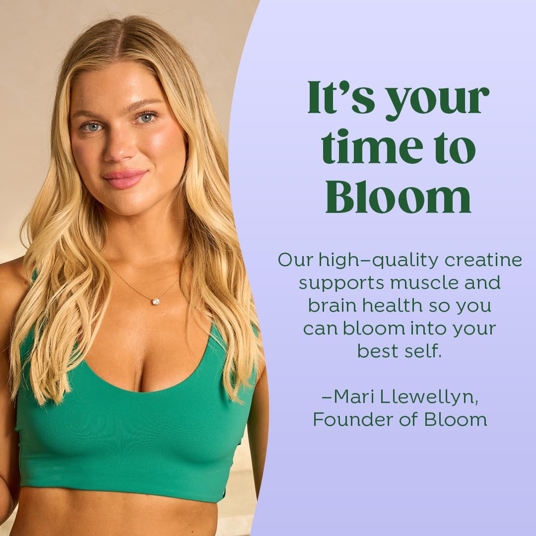 Bloom Nutrition Creatine Monohydrate Powder, 5g Micronized Creatine per Serving, Supports Muscle Recovery, Strength, Endurance, Pre or Post Workout, Gluten Free - PrimeBioHealth - canada supplements