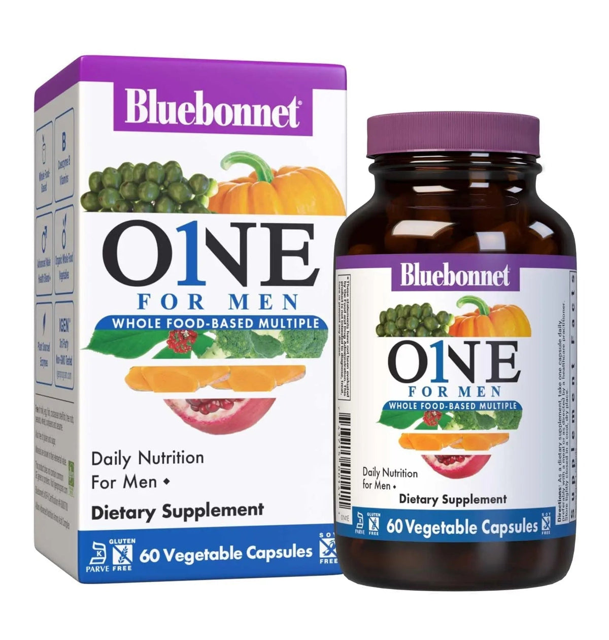 Bluebonnet Nutrition One for Men Whole Food-Based Multiple, Daily Nutrition*, Non-GMO, Vegetarian Friendly, Kosher - PrimeBioHealth - canada supplements