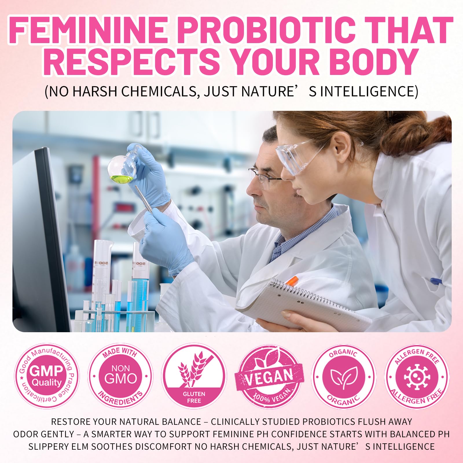 Boasi Women's Probiotics Slippery Elm Gummies,Her Juicy PH Balance,Vaginal Feminine Probiotics Pineapple Gummies,Digestive,Immune Health - PrimeBioHealth - canada supplements