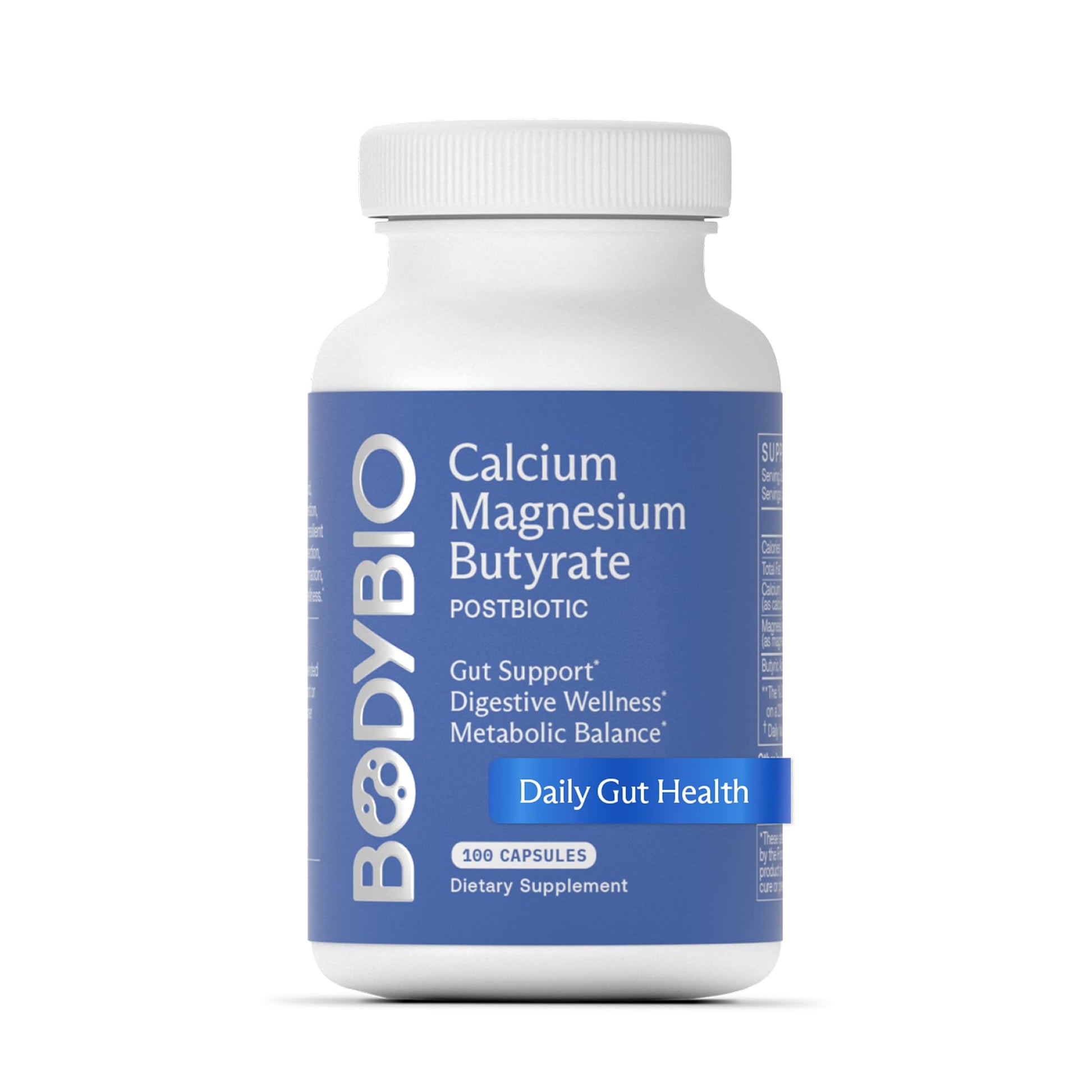 BodyBio Butyrate - Postbiotic for Gut Health, Digestive Support, Bloat, Gas & Constipation Relief, Leaky Gut Repair - Calcium, Magnesium - PrimeBioHealth - canada supplements