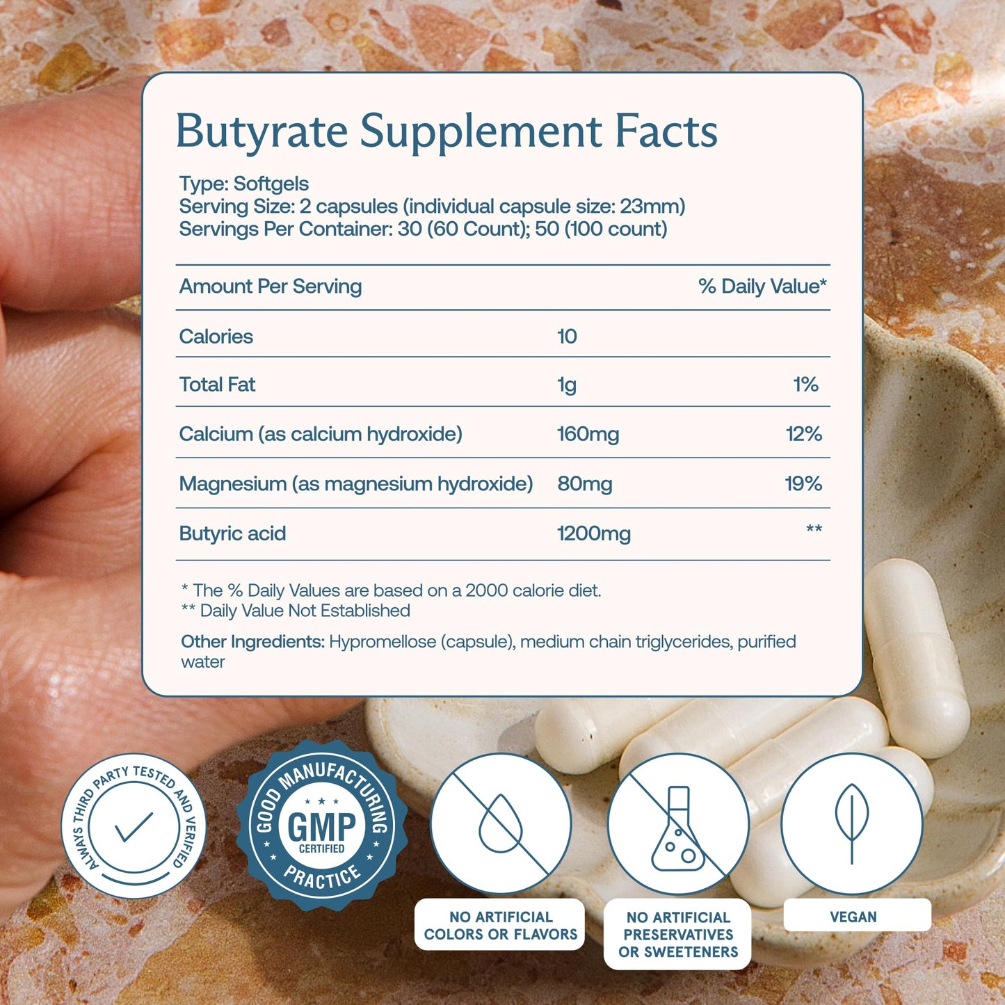 BodyBio Butyrate - Postbiotic for Gut Health, Digestive Support, Bloat, Gas & Constipation Relief, Leaky Gut Repair - Calcium, Magnesium - PrimeBioHealth - canada supplements