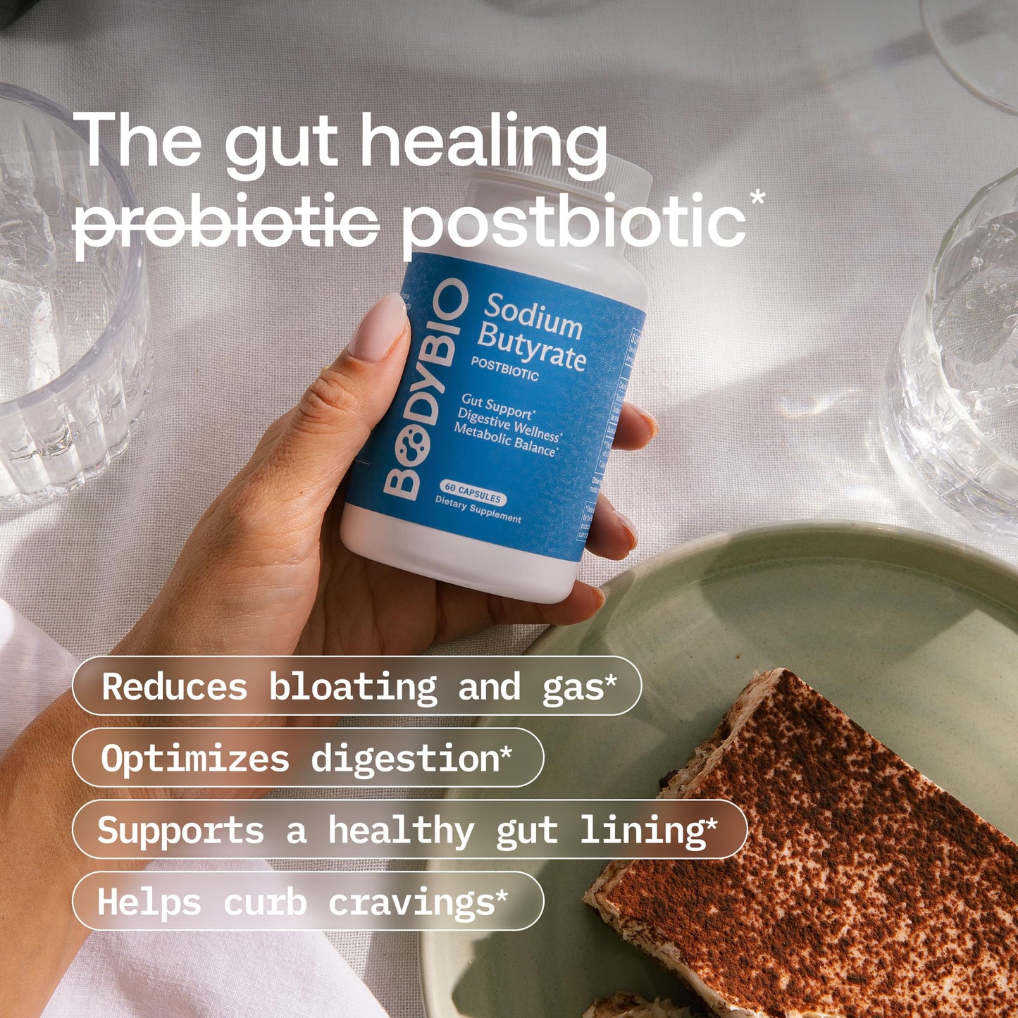 BodyBio Butyrate - Postbiotic for Gut Health, Digestive Support, Bloat, Gas & Constipation Relief, Leaky Gut Repair - Sodium - PrimeBioHealth - canada supplements