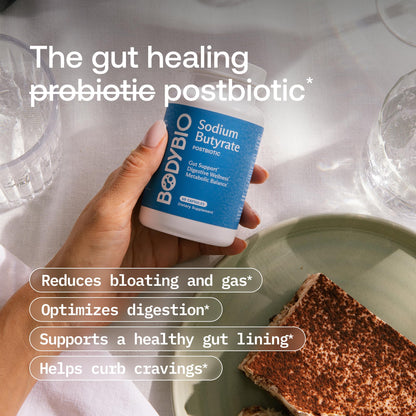 BodyBio Butyrate - Postbiotic for Gut Health, Digestive Support, Bloat, Gas & Constipation Relief, Leaky Gut Repair - Sodium - PrimeBioHealth - canada supplements