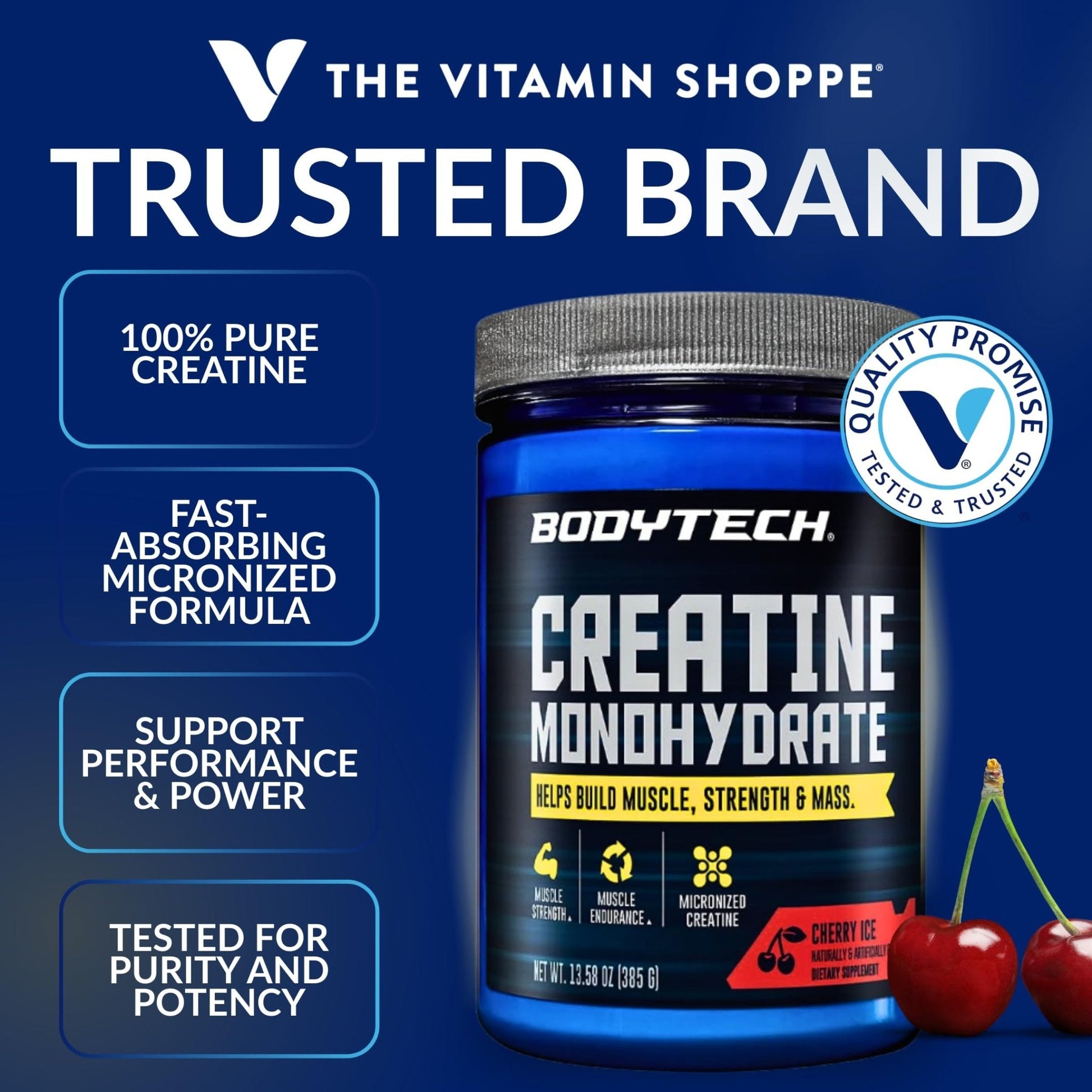 BodyTech 100% Pure Creatine Monohydrate Powder - Micronized for Maximum Absorption - Supports Muscle Strength & Power Output - PrimeBioHealth - canada supplements